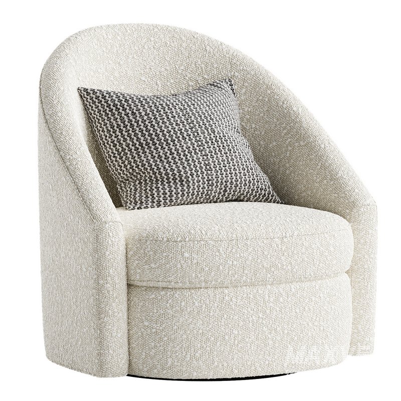 Hotraffy Simple Modern Swivel Glider Accent Chair - Image 3