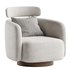 Luna Swivel Accent Chair With Adjustable Backrest - Thumbnail 1