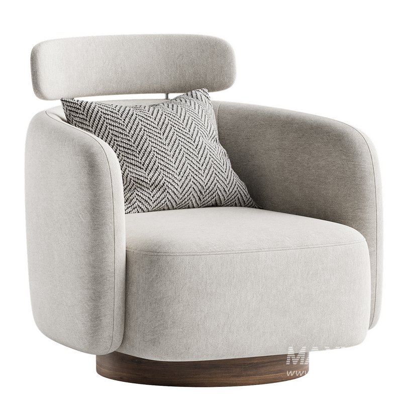 Luna Swivel Accent Chair With Adjustable Backrest - Image 1