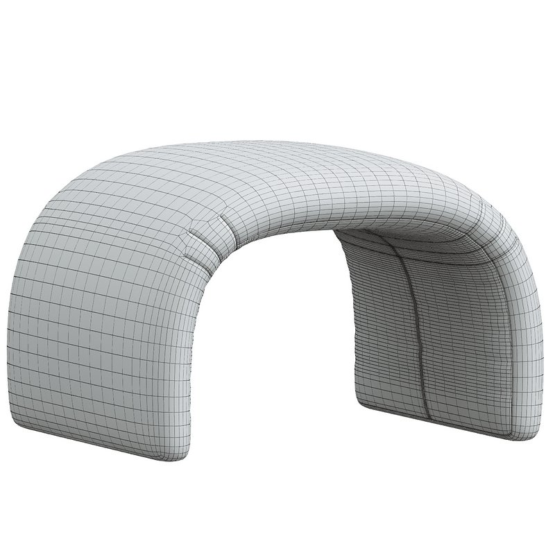 A Pair of Fiberglass Waterfall Edges Benches Ottomans Attributed to Thayer Coggin - Image 3