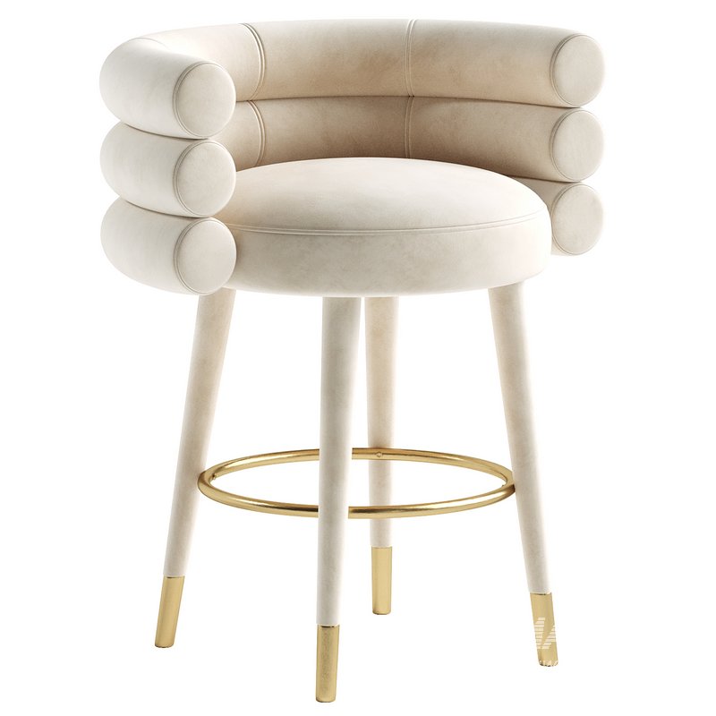 Betty Velvet Counter Stool - Image 1