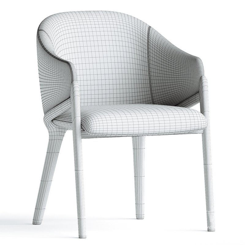 Coffey Cream Fabric And Walnut Arm Dining Chair - Image 3