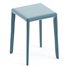Modern Upholstered Metal Accent Stool with Backless Design and Stackable Legs - Thumbnail 1