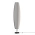 Silver-gray metal round base white paper floor lamp - Thumbnail 2