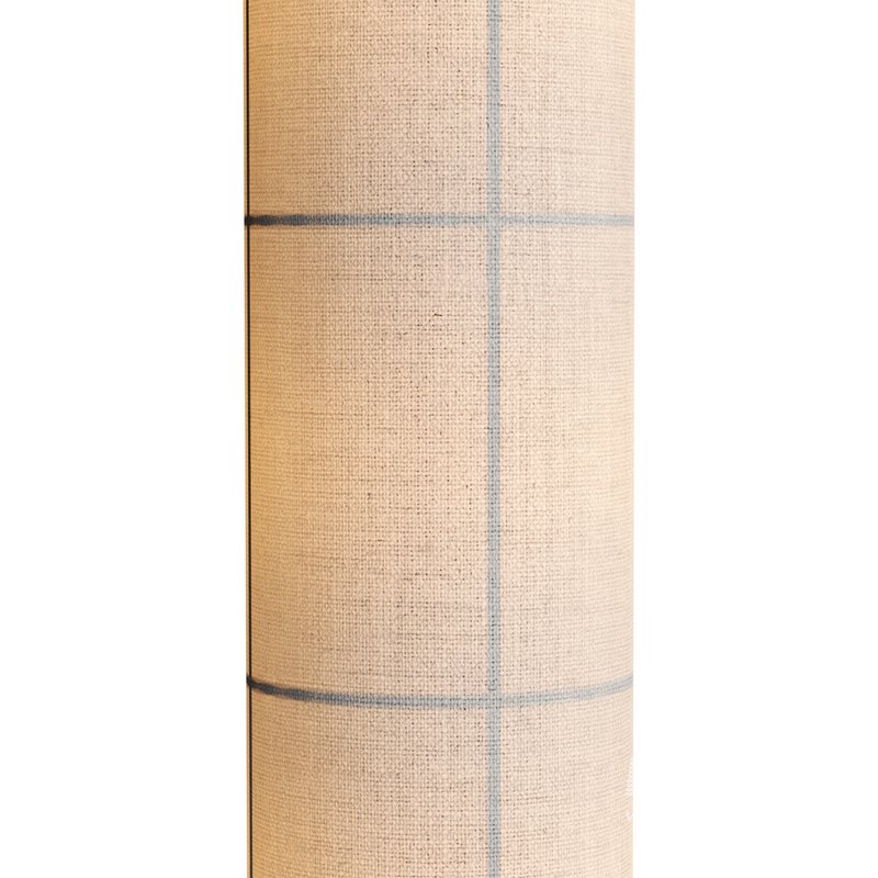 Hana 3 Light Floor Lamp in Black with Natural Linen Shade - Image 2