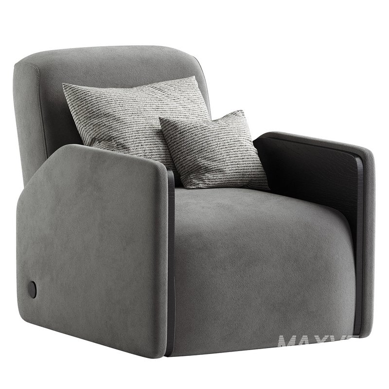 Oscar Armchair Black Tinted Oak - Image 6