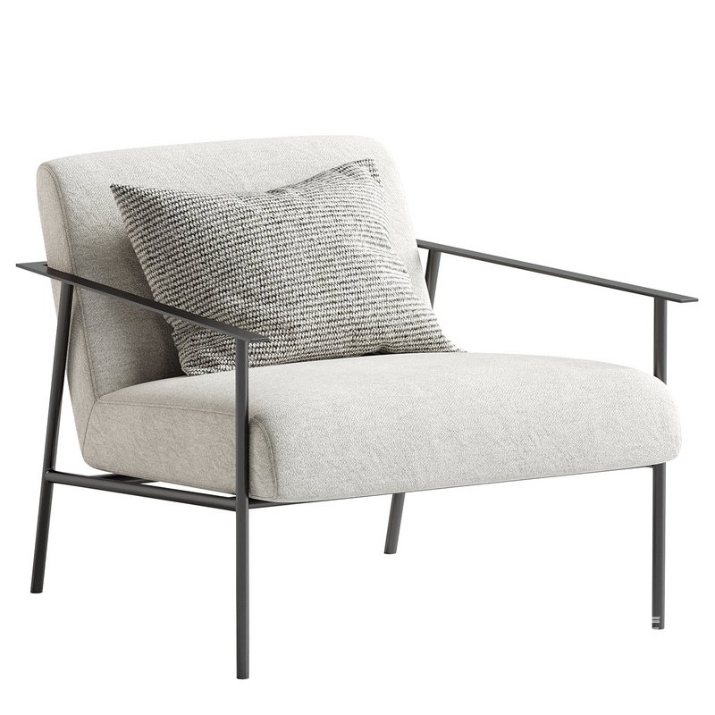 Tracy Fabric Lounge Chair Beige - Image 4