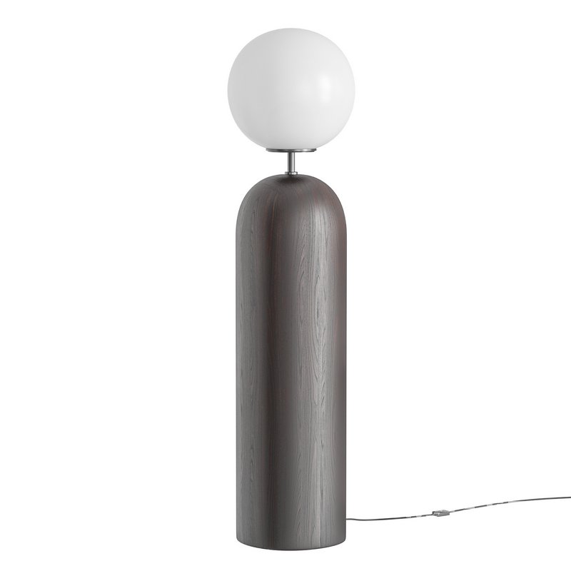 Ori Globe Floor Lamp With Black Wood Base - Image 4