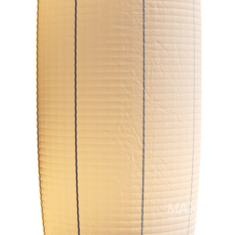 Silver-gray metal round base white paper floor lamp - Image 4