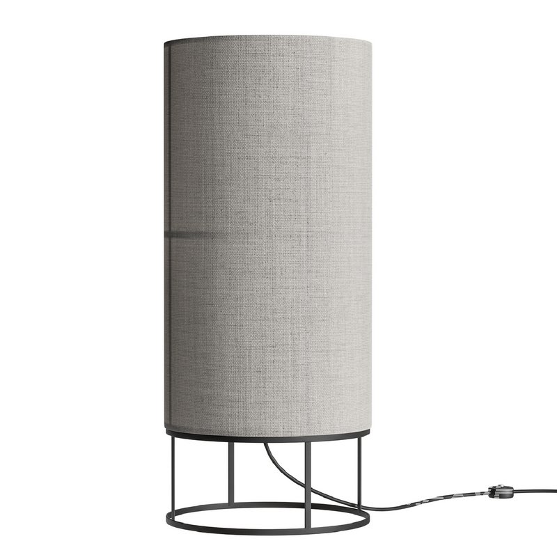 Hana 1 Light Table Lamp in Black with Natural Linen Shade - Image 3