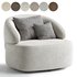 Upholstered Swivel Armchair - Thumbnail 4