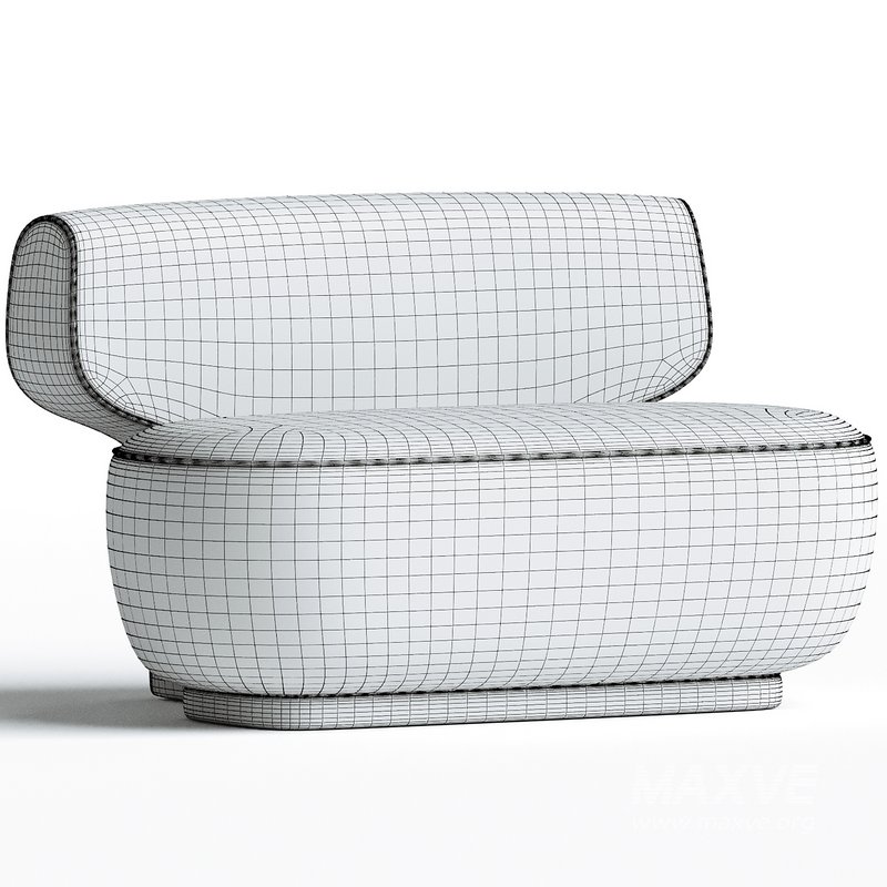 Litho Armless Lounge Chair Pierre Frey - Image 4