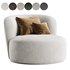 Fickle Cream Boucle Swivel Chair - Thumbnail 2