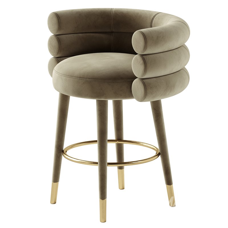 Betty Velvet Counter Stool - Image 3