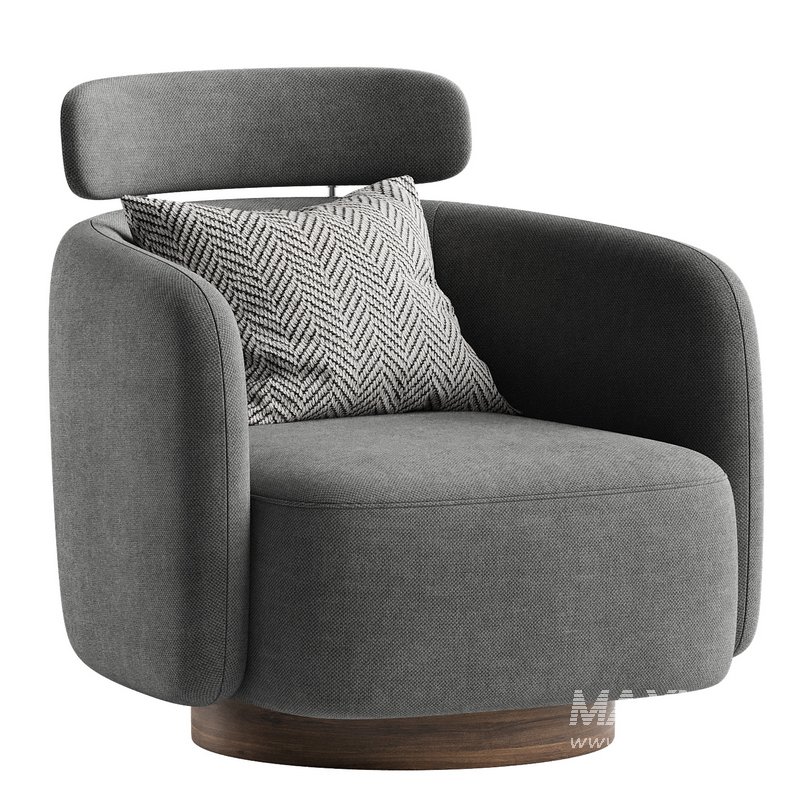 Luna Swivel Accent Chair With Adjustable Backrest - Image 5