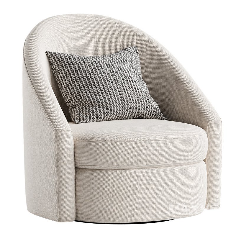 Hotraffy Simple Modern Swivel Glider Accent Chair - Image 5