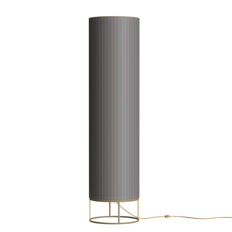Hana 3 Light Floor Lamp in Black with Natural Linen Shade - Image 5