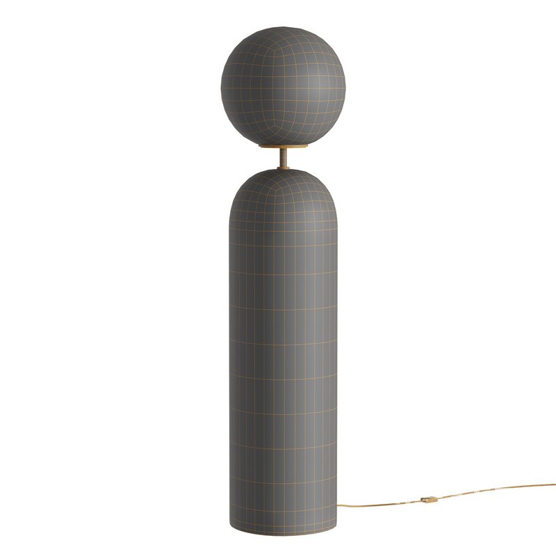 Ori Globe Floor Lamp With Black Wood Base - Image 5