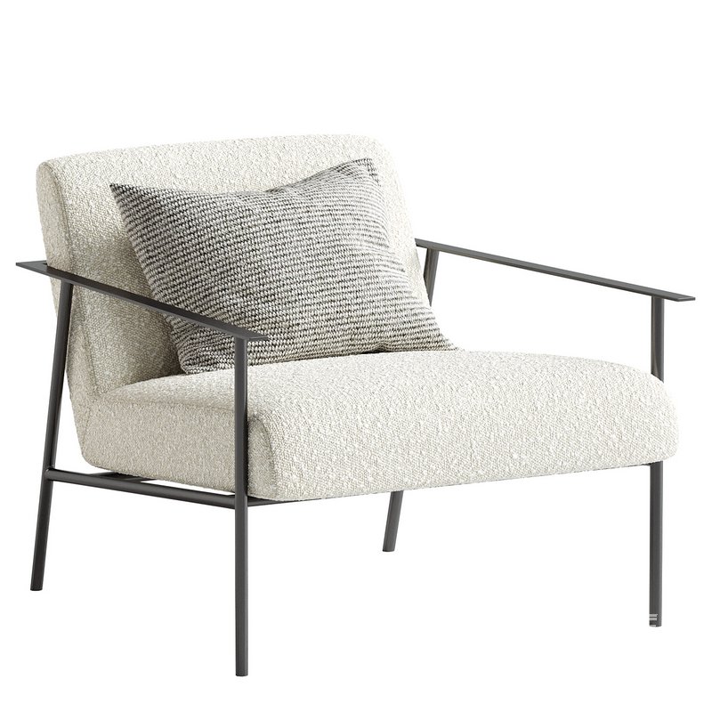 Tracy Fabric Lounge Chair Beige - Image 7