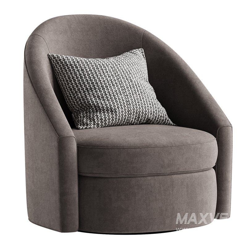 Hotraffy Simple Modern Swivel Glider Accent Chair - Image 6