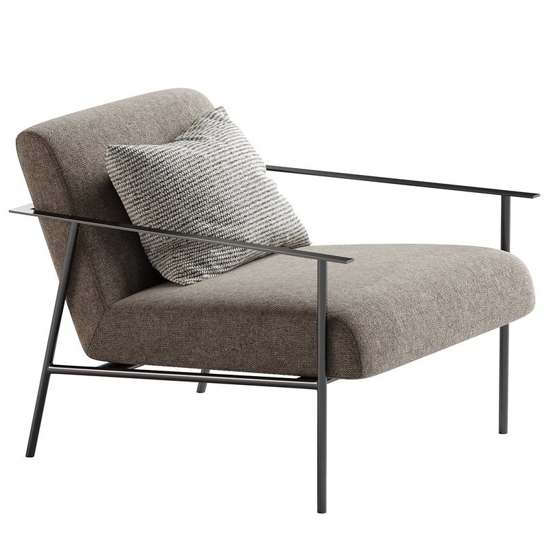 Tracy Fabric Lounge Chair Beige - Image 5