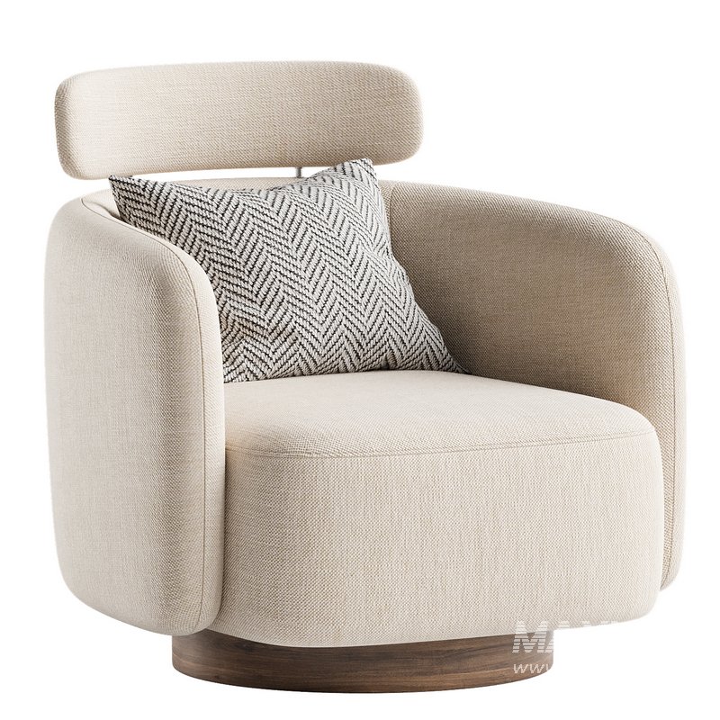 Luna Swivel Accent Chair With Adjustable Backrest - Image 6