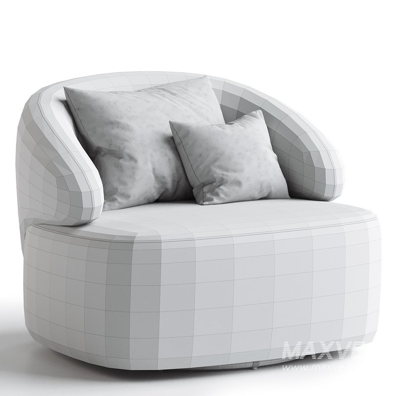 Upholstered Swivel Armchair - Image 7