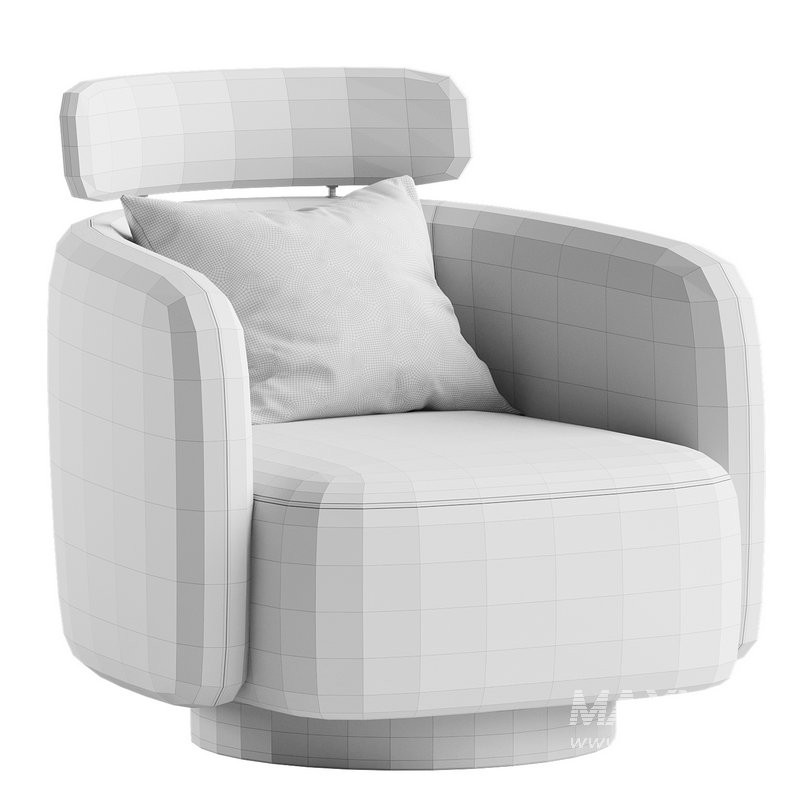 Luna Swivel Accent Chair With Adjustable Backrest - Image 7