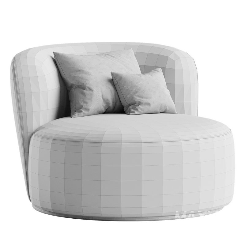 Fickle Cream Boucle Swivel Chair - Image 7