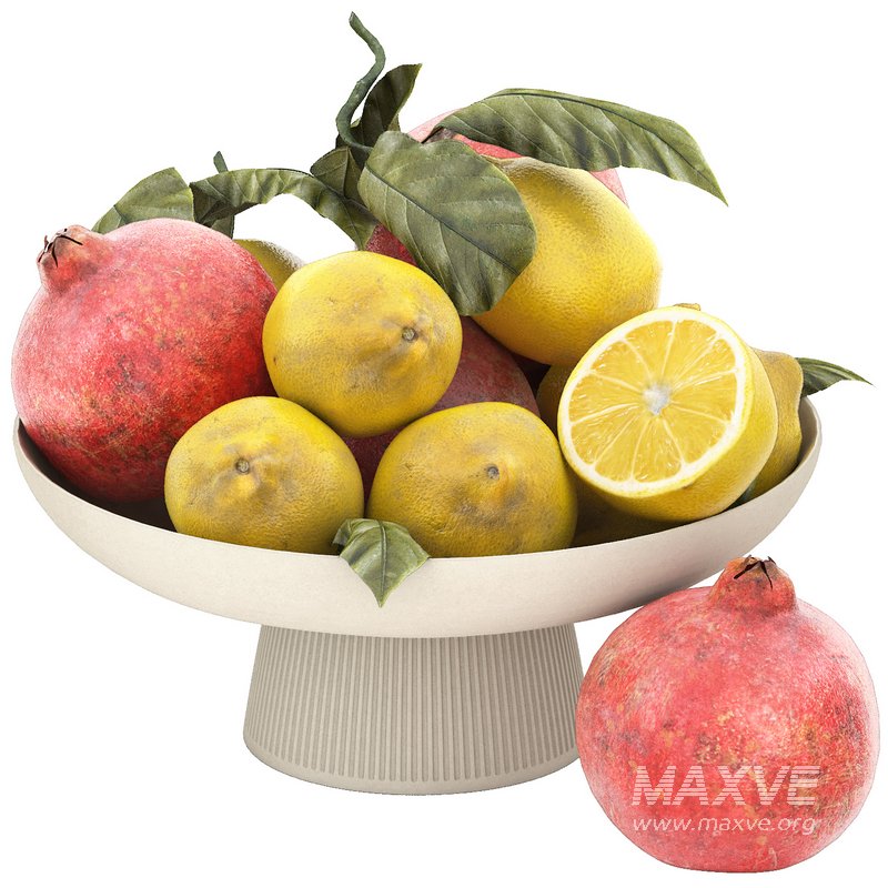 bowl of limes and pomegranates - Image 2