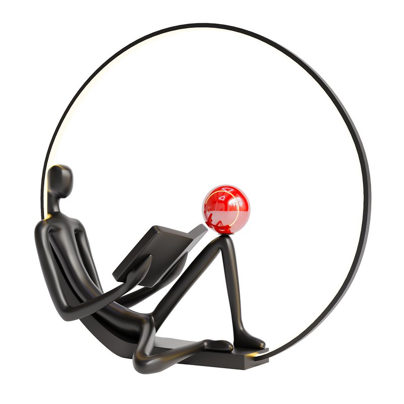 Thinker Sculpture Floor Lamp - Image 1
