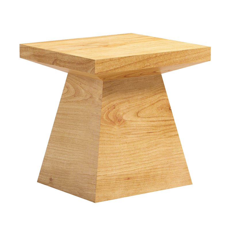 Modern Side Table in Natural Oak - Image 3
