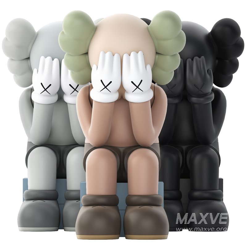 kaws passing through open edition vinyl figure - Image 1