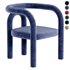 Modern Design Armless Open Back Chairs Fabric Dining Chairs for Home - Thumbnail 1