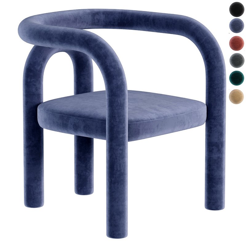 Modern Design Armless Open Back Chairs Fabric Dining Chairs for Home - Image 1