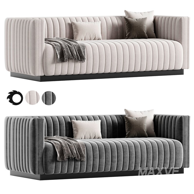 Conjure Channel Tufted Velvet Sofa - Image 2