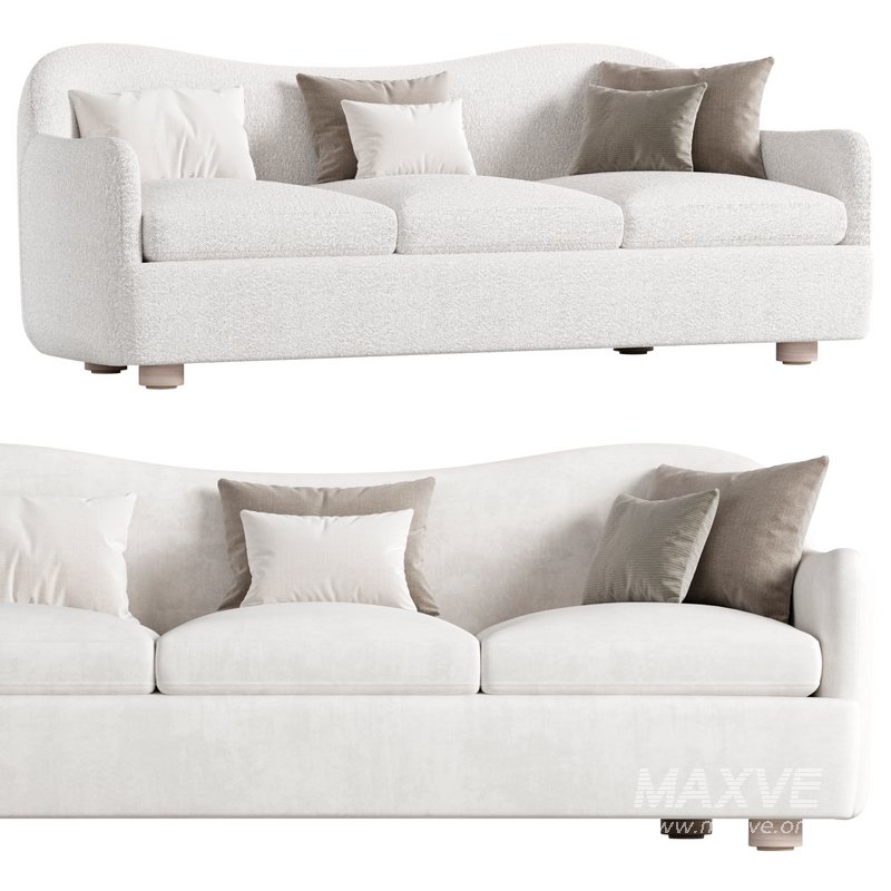 BACIO CREAM BOUCLE SOFA - Image 1