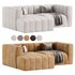 Langham Channel Tufted 2 Piece Modular Sectional Sofa - Thumbnail 1