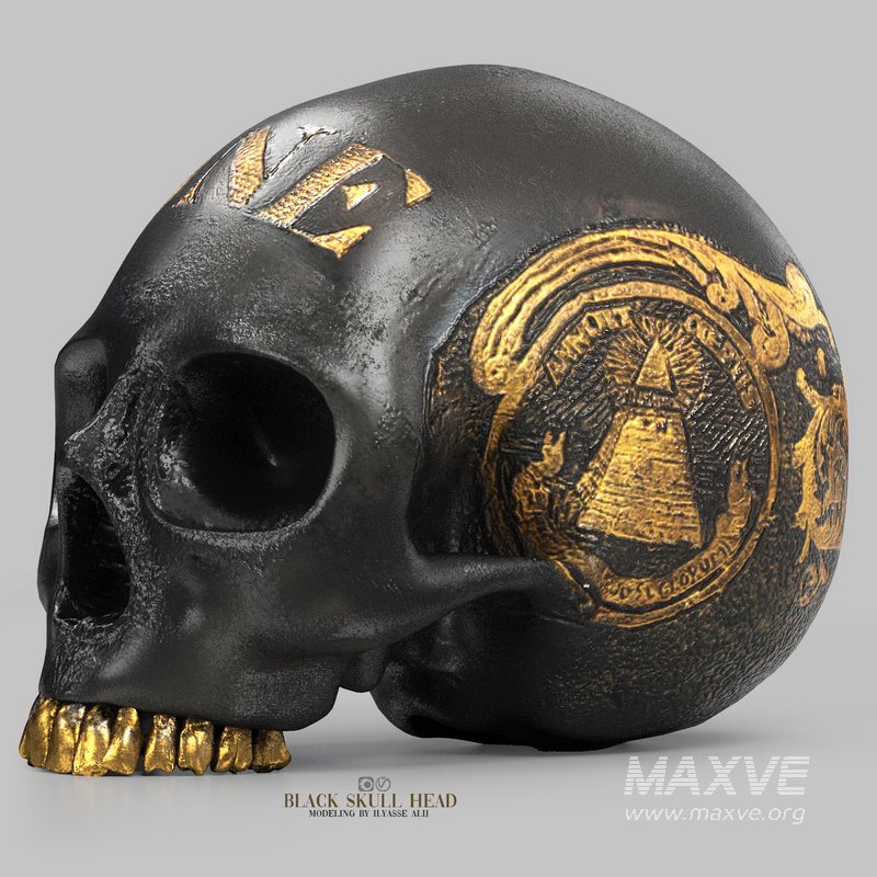 black skull head - Image 2