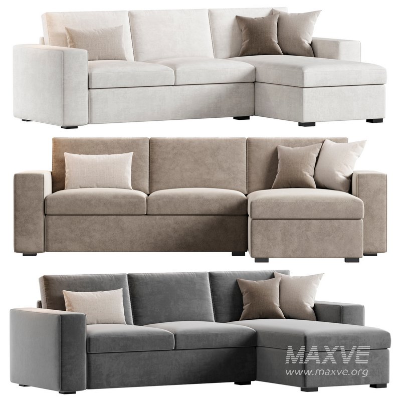 KIVIK 3 seat Sofa and chaise longue by ikea - Image 1