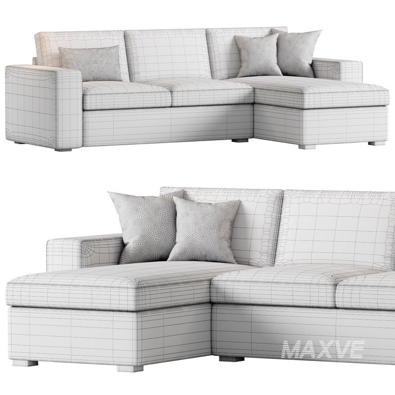 KIVIK 3 seat Sofa and chaise longue by ikea - Image 5