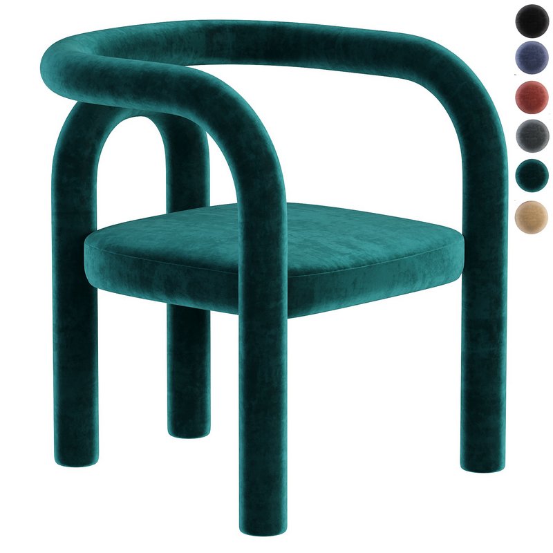 Modern Design Armless Open Back Chairs Fabric Dining Chairs for Home - Image 2