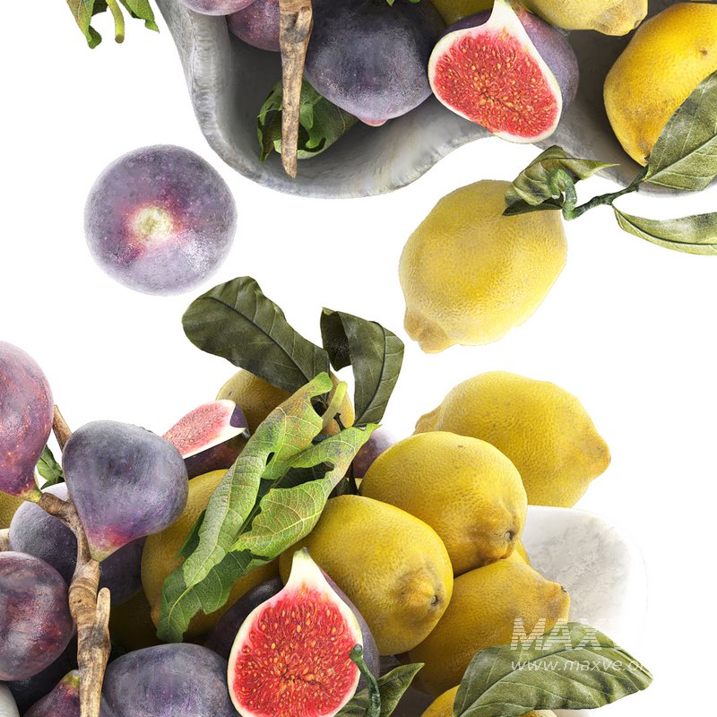 bowl of figs and lemons - Image 3