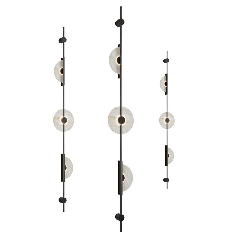 Alabaster Wall Sconce Black - Image 1
