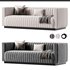 Conjure Channel Tufted Velvet Sofa - Thumbnail 1