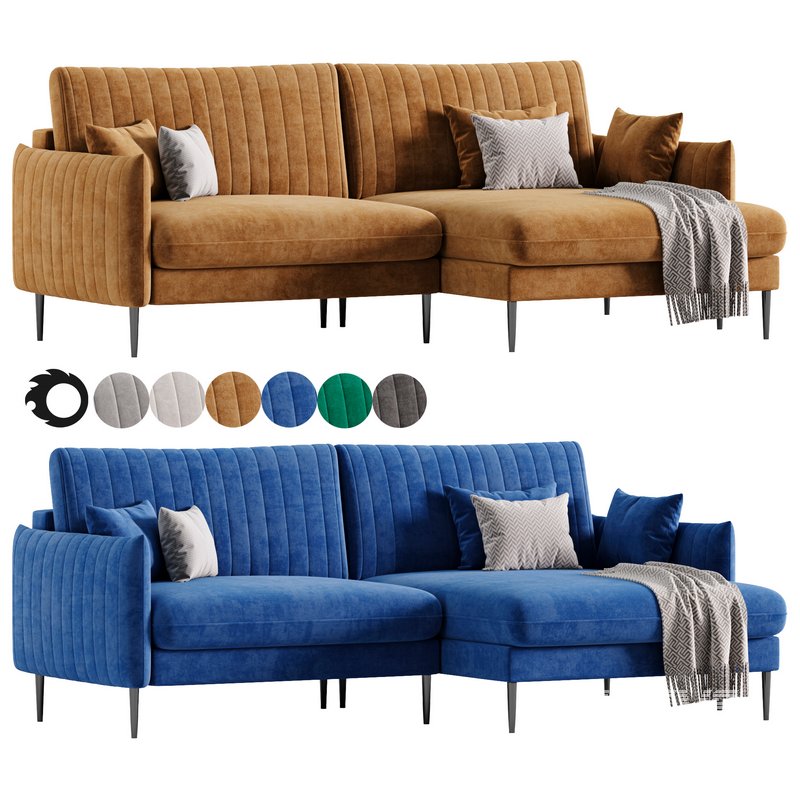 Svaut velvet Sofa - Image 2