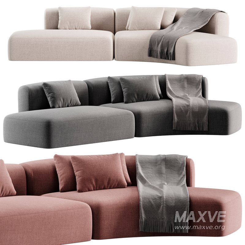 Cosy Curve Sofa 01 - Image 2