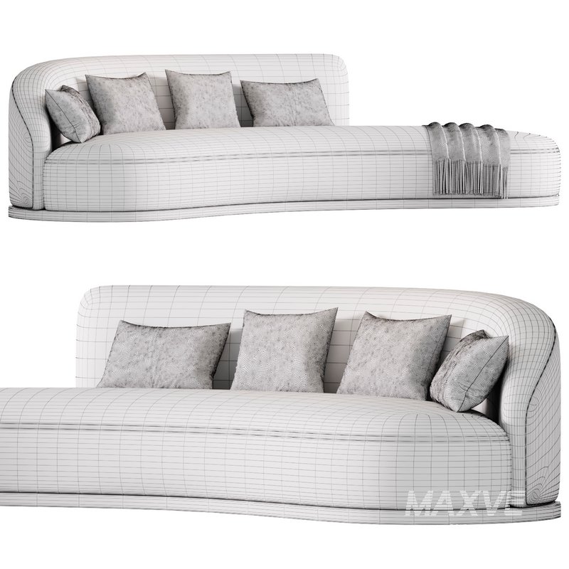 Marseille 2 Sofa in Mohair - Image 3