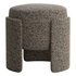 Round Chenille Ottoman - Thumbnail 2