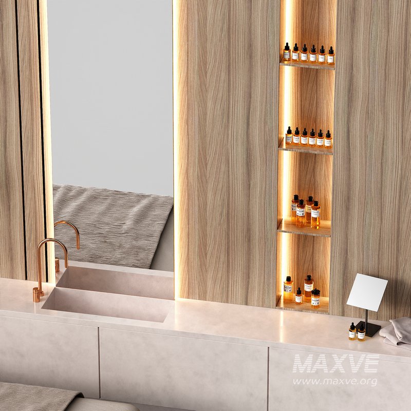 Modern spa with massage couch and accessories - Image 2